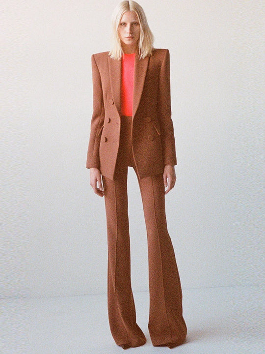 HIGH STREET Newest 2024 Designer Suit Set Women's Career Fashion