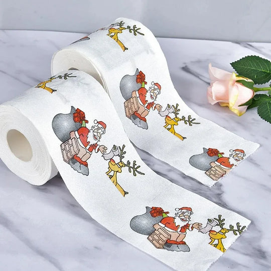 Christmas Santa Claus Bath Toilet Roll Paper Merry Christmas