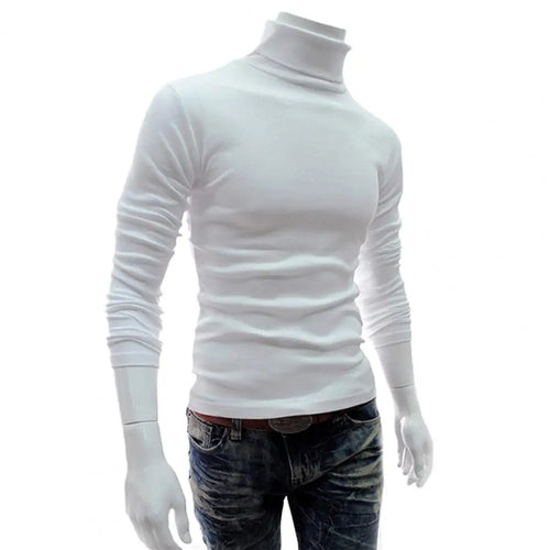Shirt Stretchy Soft Autumn Turtleneck Long Sleeve Solid Color Winter
