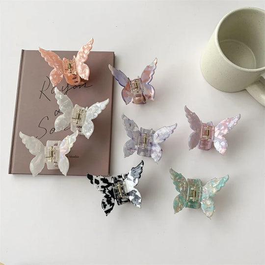 1PC French Butterfly Clip  Mermaid Hair Clip Acetic Acid Hair Clip