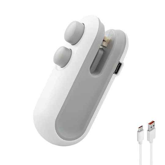 Bag Sealer 2 in 1 Rechargeable Bag Sealer Heat Seal With Cutter