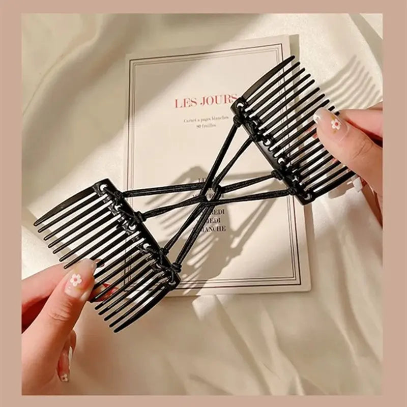 Vintage Creative Magic Hair Comb Elastic Rope Disc Hair Clip For Women