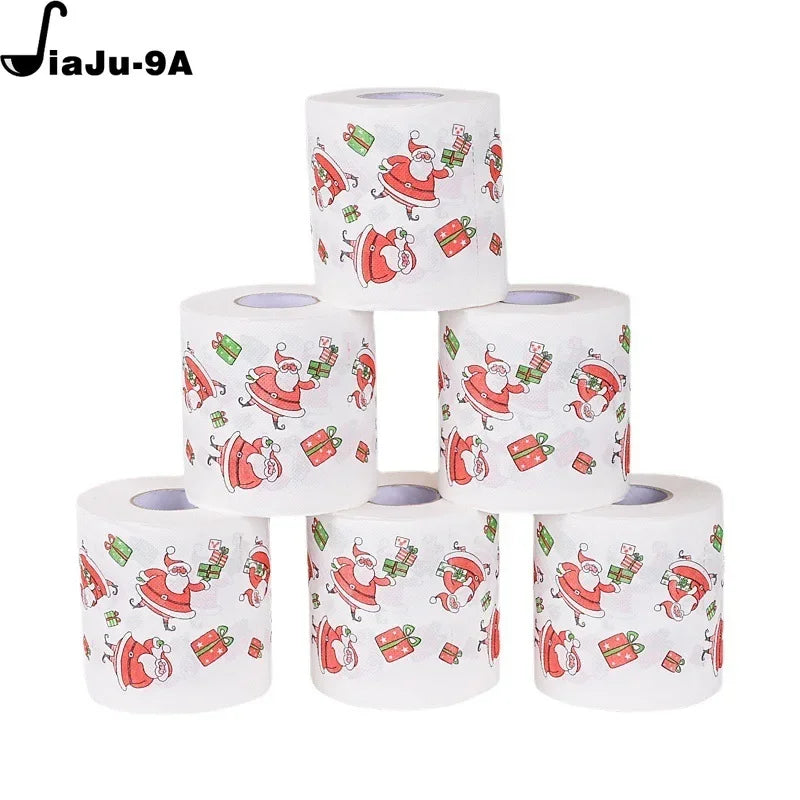 Christmas Toilet Roll Paper Home Santa Claus Bath Toilet Roll Paper
