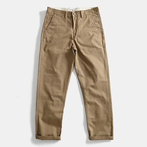 2025 Spring and Autumn New American Retro Woven Twill Chino Cargo