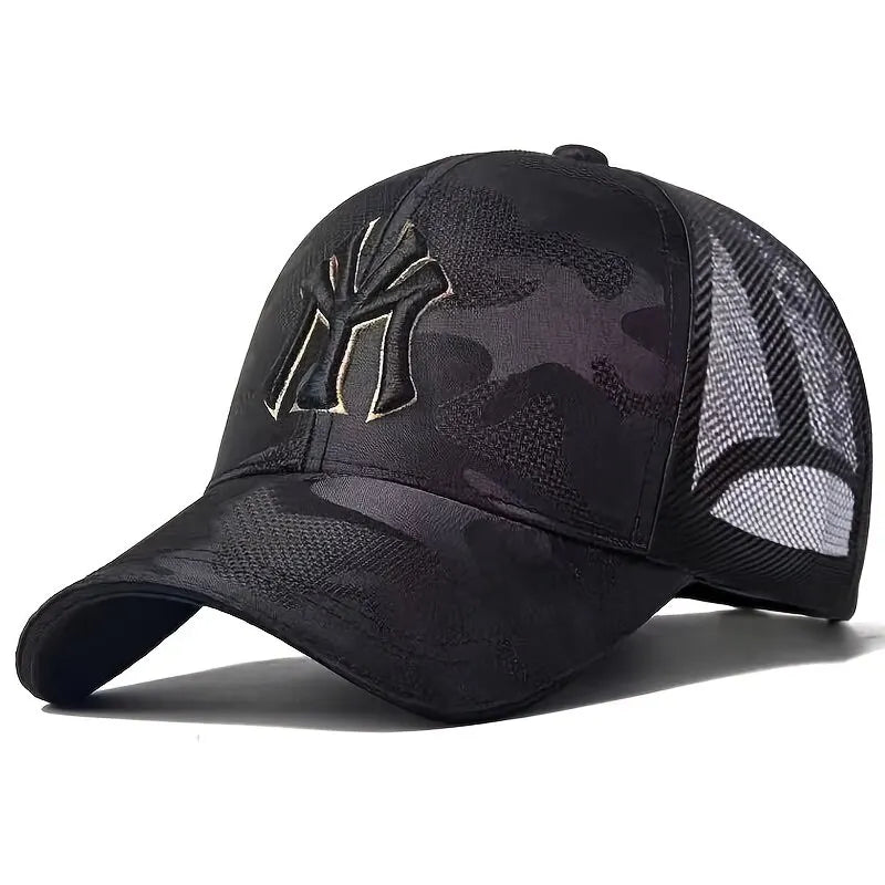 Unisex Letter Embroidery Camouflage Baseball Hats Spring and Autumn
