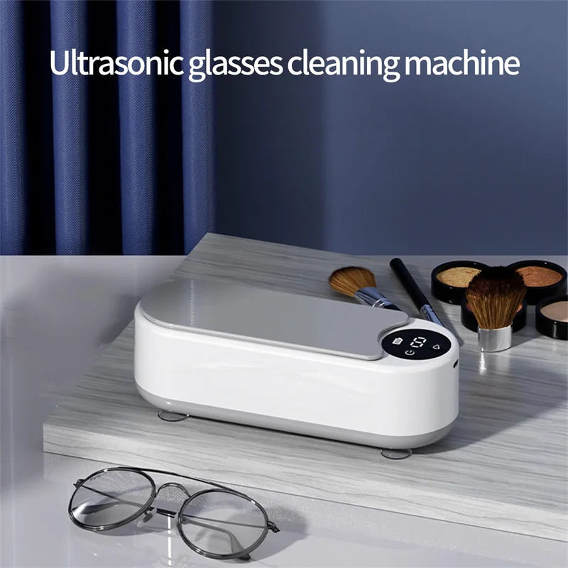 Portable household cleaning machine, 450 ml vibration cleaning machine, ring, glasses, makeup brush jewelry cleaning machine