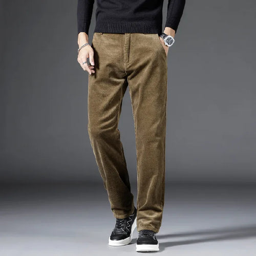 Men Clothing 2022 Autumn Winter Elastic Fashion Thick Corduroy Pants
