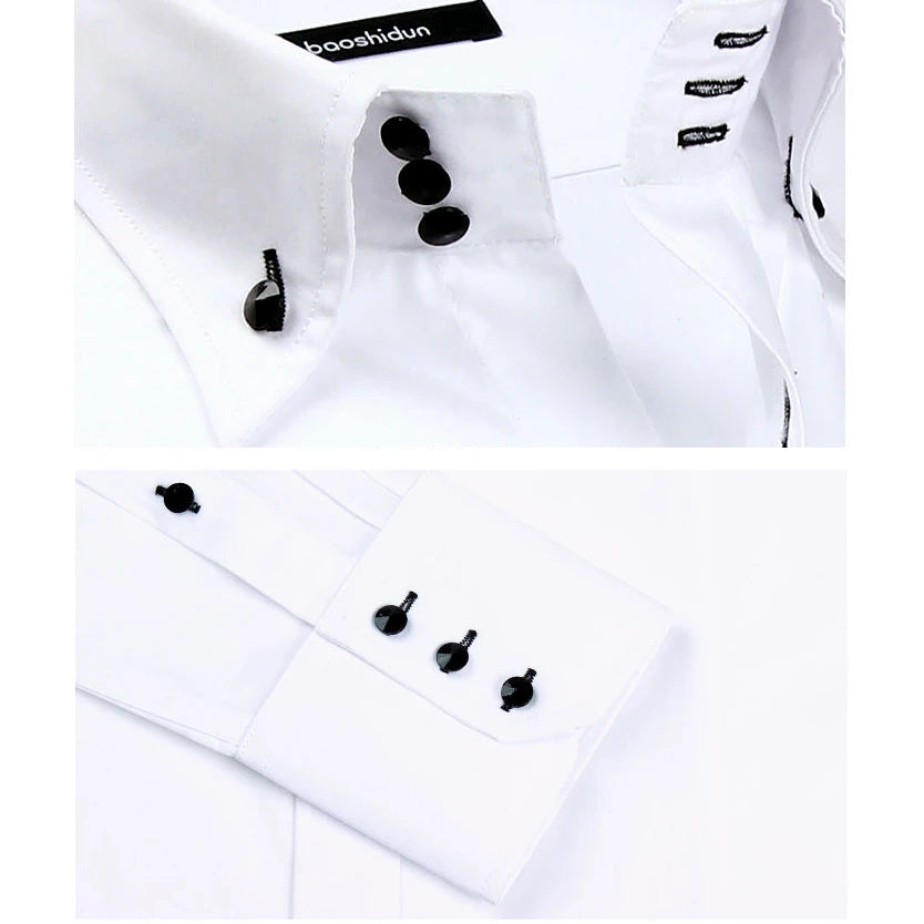Men's Casual Shirt Long Sleeve Korean Trends Fashion Button-down