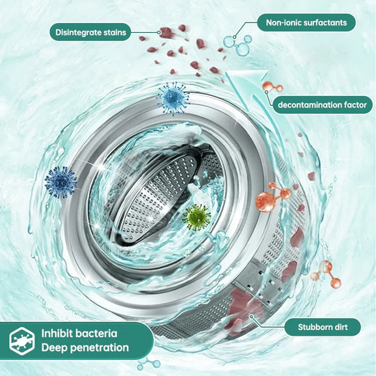 Washing machine cleaning agent strongly removes dirt, stains, mildew, bacteria and odor. Drum washing machine tank cleaning agen