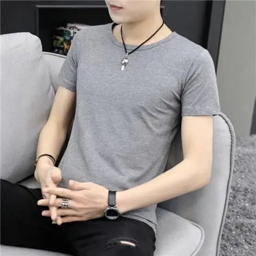 Luxurious Men's Short Sleeve T-Shirt for Summer 2023 V Neck