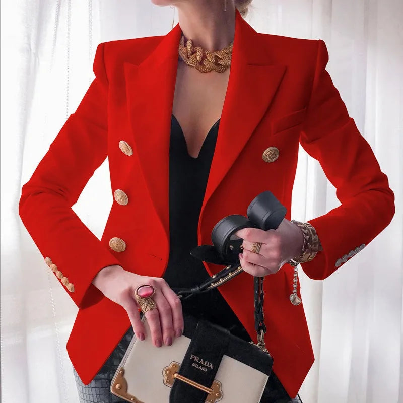 Black Blazers Women 2023 Single-button Outwear All-match Long Sleeve