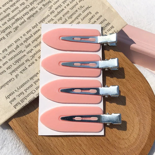 4pcs/set No Bend Seamless Hair Clips Side Bangs Barrette Makeup