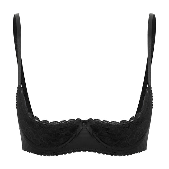 Sexy Lace Bra Women's Lingerie Underwire Half Cup Push Up Brassiere