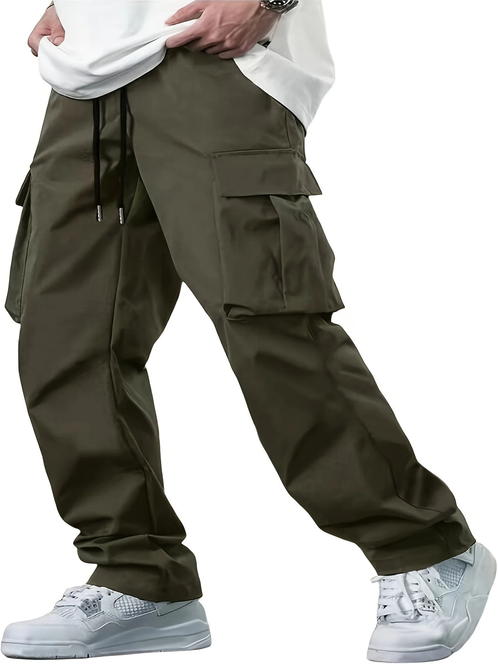 2025new men's workwear pants, European and American men's loose