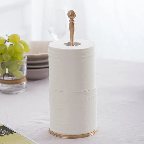 Light luxury brass paper towel holder simple kitchen roll Nordic