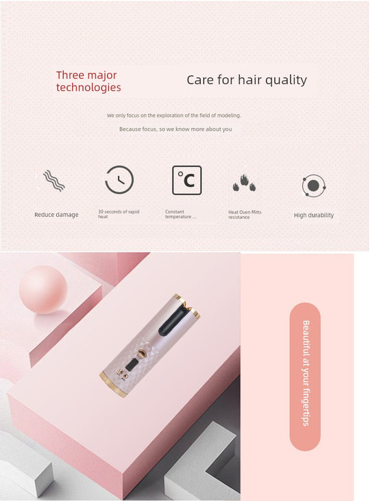 Wireless Hair Curler Cross-Border Fully Automatic Hair Curler USB Charging Bean Bag Portable For Home Hair Curler