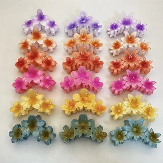 1pc Conjoined egg flower claw clip beach vacation flower hair clip,