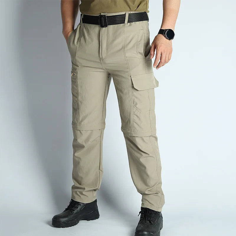 Men's Hiking Pants Convertible Zip Off Lightweight Waterproof Quick Dry Outdoor Fishing Travel Safari Camping Detachable Trouser