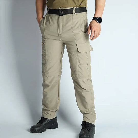 Men's Hiking Pants Convertible Zip Off Lightweight Waterproof Quick Dry Outdoor Fishing Travel Safari Camping Detachable Trouser