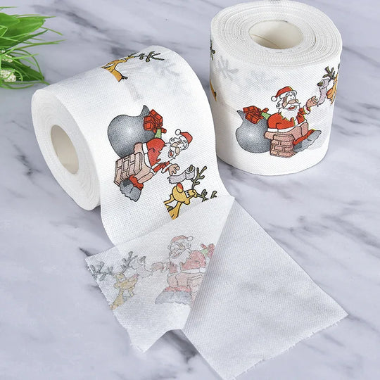 Christmas Santa Claus Bath Toilet Roll Paper Merry Christmas