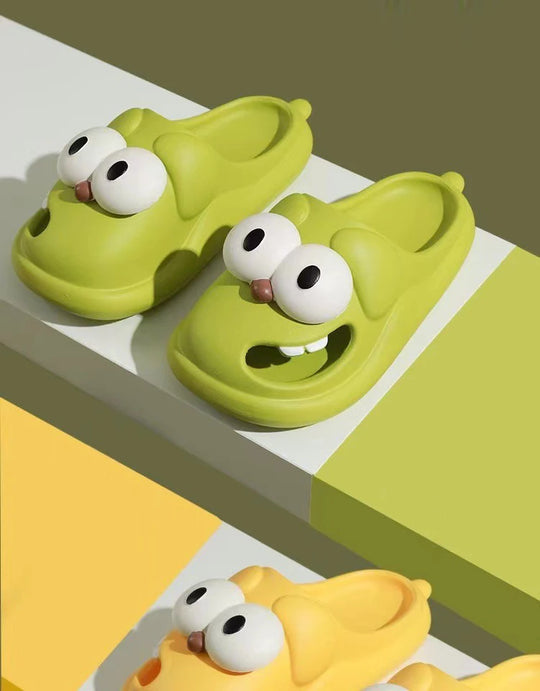Eyeshine Large Eye Women Slippers Waterproof Lightweight Shower Sandals Fashion House Slippers Lovely Cozy Unisex Cartoon Slipper