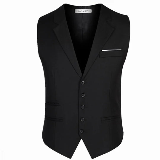 M-6XL Dress Vests For Men Slim Fit Mens Suit Vest Male Waistcoat Gilet