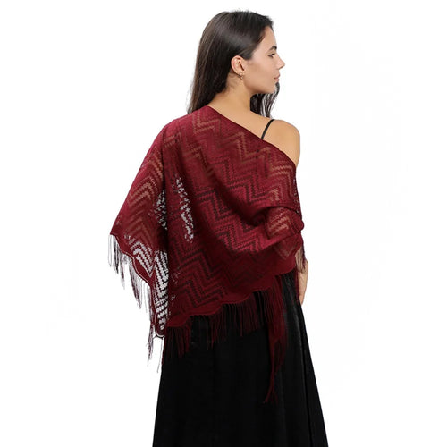 Triangle Scarf Fashion Lace Shawls Lady Cape Wraps Pure Color Wedding