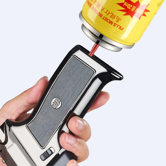 Outdoor Windproof Butane Gas Turbo Metal Lighter Multipurpose High Temperature Welding Gun Inflatable Lighter Men's Somking Tool
