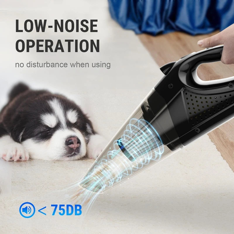 Handheld Cordless Vacuum Cleaner 12000PA Suction LED Lights