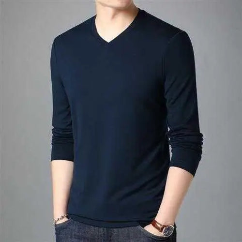 Oversize Smooth Shirts for Men 2023 New Arrival Jersey V-neck