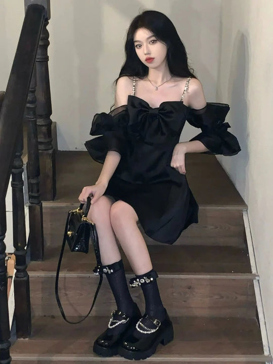 Dresses Women Folds Simple Creativity Princess Elegant Vintage French