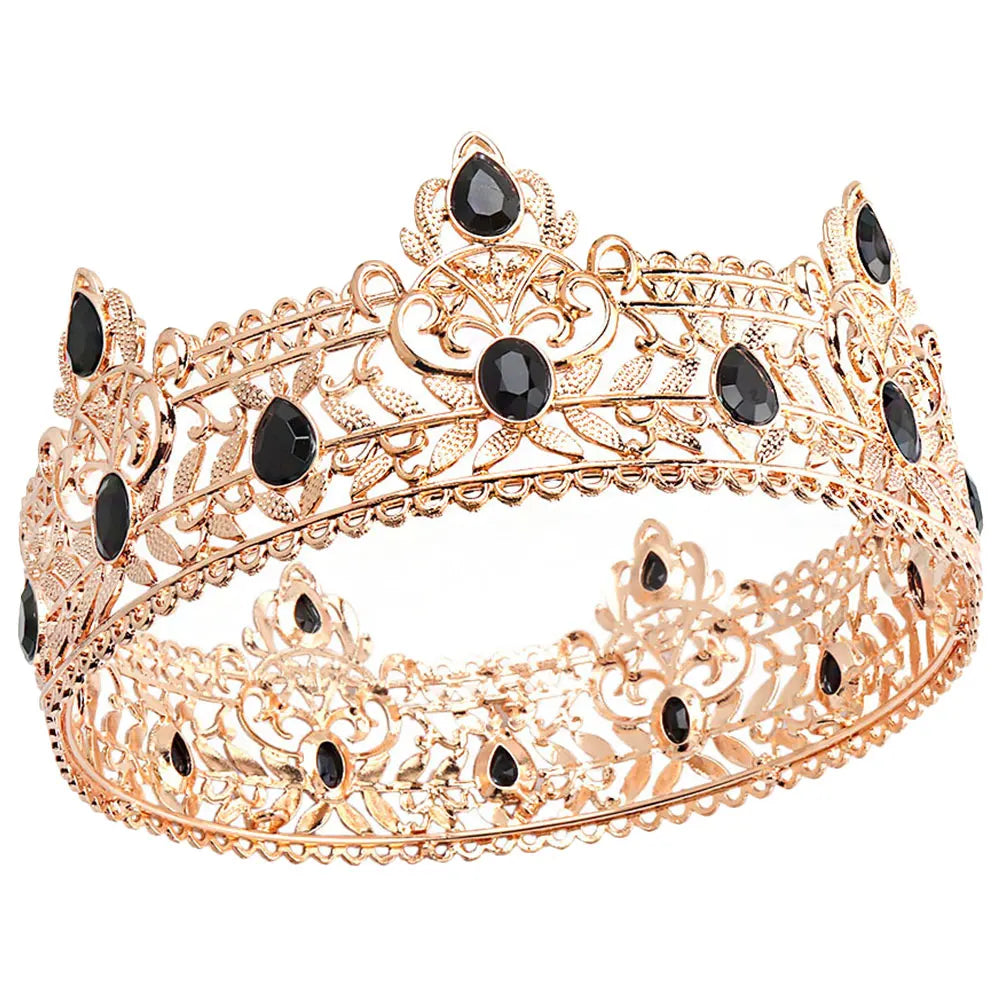 Men Crown Men Crown For Wedding Black Costume Accessory Wedding Party Prom Alloy Hair Prop