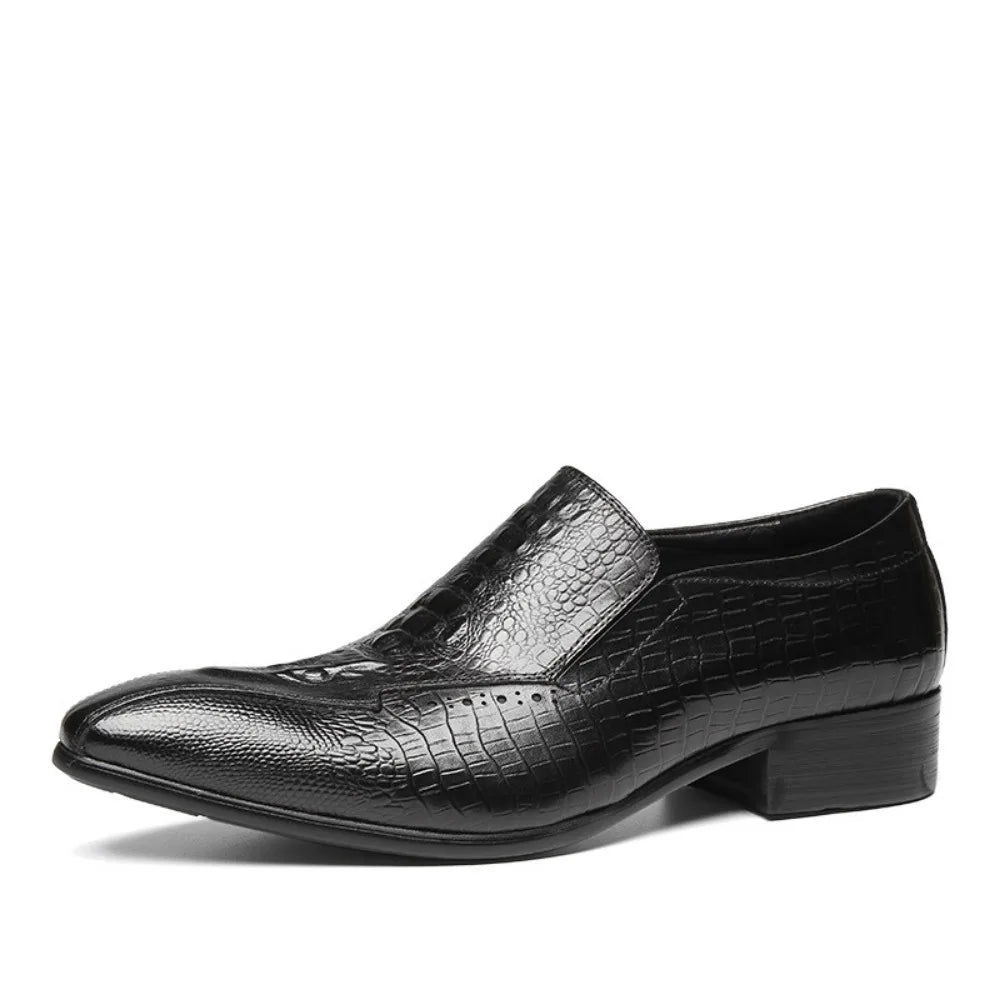 Fashions Slip-on Loafers Buckle Leather Shoe Daily Casual Shoes Men's Business Formal Office Shoes Original Designer British