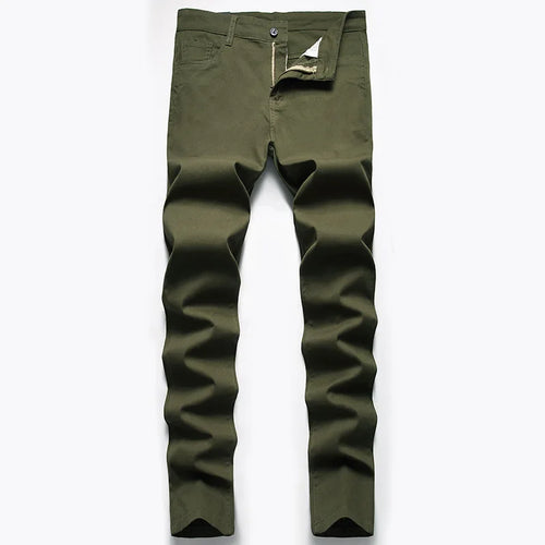 Being Vigor Inch Size Solid Cotton Business Casual Mens Pants Slim Fit