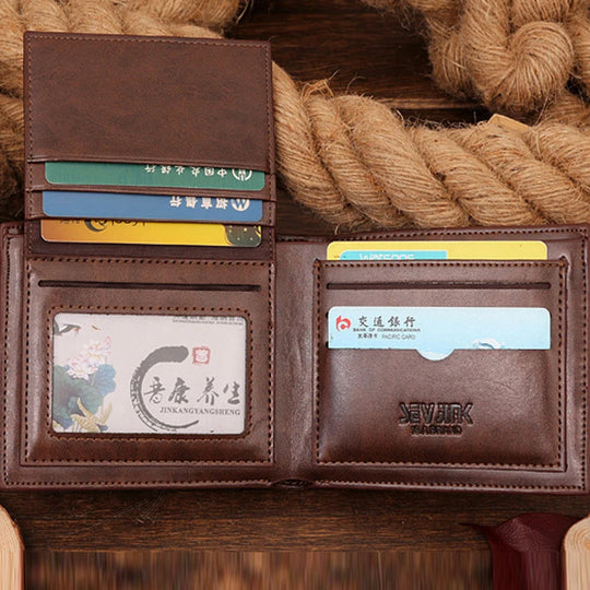 Crocodile Grain Genuine + PU Leather Short Design Wallet Fashion Coin