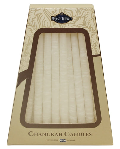 Safed Hanukkah Candles - White