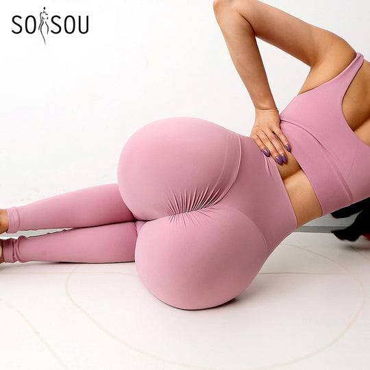 Soisou New Yoga Pants Women Leggings For Fitness Nylon High Waist Long