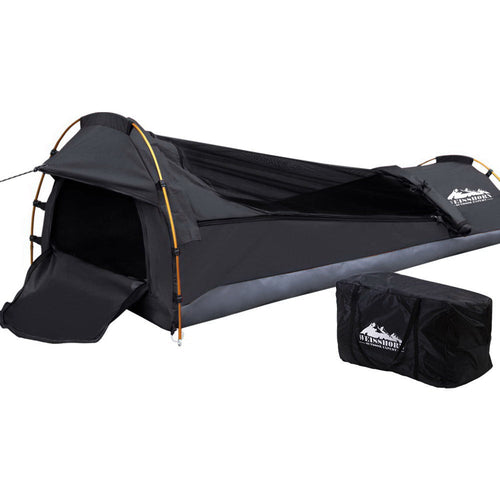 Weisshorn Camping Swag Single Biker Tent Free Standing Canvas Ripstop