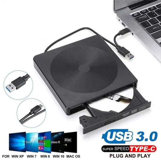 YJ895 High Speed DVD Burner Type-C Computer Laptop External Optical
