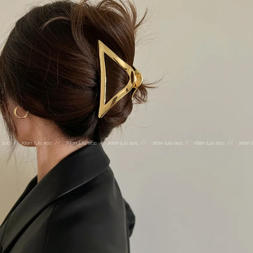 Metal Geometric Hair Claw Crab Hairpins Fashion Cross Hair Clips