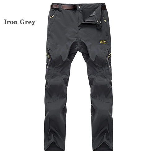 5XL Men's Outdoor Hiking Pants With Belt Quick-drying Waterproof