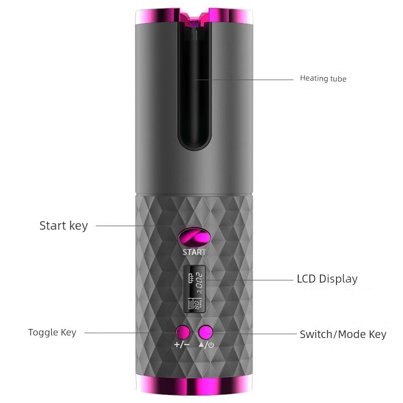 [Men and Women Neutral] Wireless Charging Hair Curler Electric Hair Curler Automatic Non-Ironing Bean Bag Curly Hair Curling Device