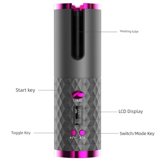 [Men and Women Neutral] Wireless Charging Hair Curler Electric Hair Curler Automatic Non-Ironing Bean Bag Curly Hair Curling Device