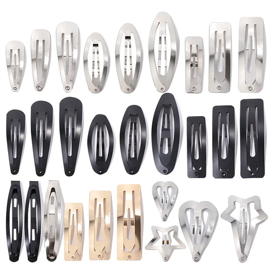 10/20/30pcs/set Women Silver Gold Black Waterdrop Shape Basic Alloy