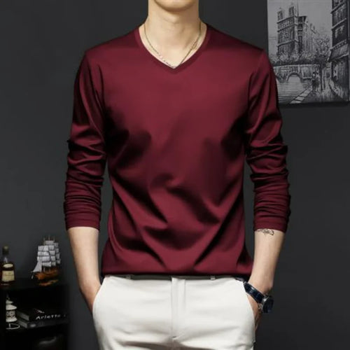 Autumn New Promotion Ice Silk T-shirt Men's Korean Casual Versatile