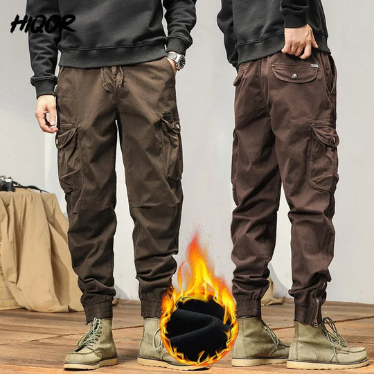 HIQOR 2024 New Cargo Pants Men Winter Man Y2k Harem Tactical Pants for