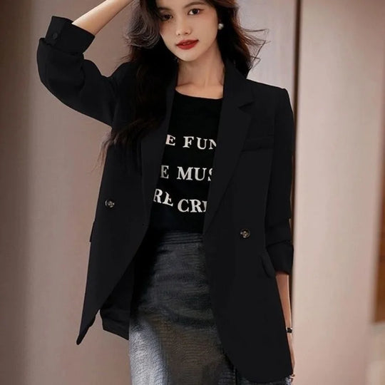 Suit Jackets Women Clothing Blazer Spring Autumn Coat Korean Chic Long