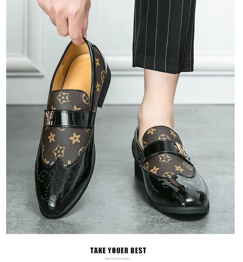 Summer British Slip-On Small Leather Shoes for Men, Lazy Korean Style Versatile Casual Leather Shoes for Men, Business Men's Sho