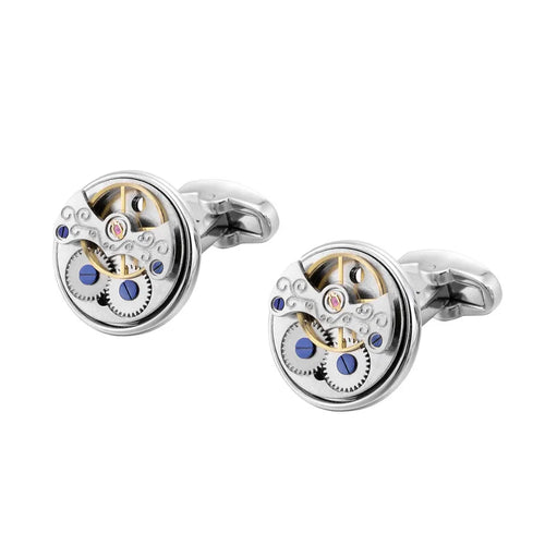 Brand Designer Watch Movement Cufflinks For Mens Business Wedding