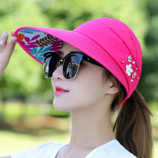 Sun Hat Summer Shade hHt For Women Foldable Sun Protection Beach Large